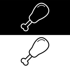 Fried Chicken Icon Vector Design