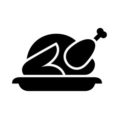 Fried Chicken Icon Vector Design