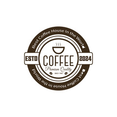 coffee logo concept dentity for Restaurant, Cafe, Royalty, Boutique, Heraldic, and other vector illustration