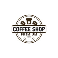 coffee logo concept dentity for Restaurant, Cafe, Royalty, Boutique, Heraldic, and other vector illustration