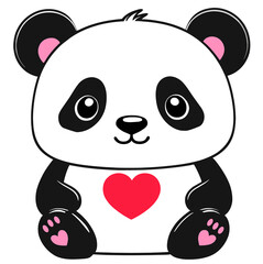 Adorable Valentine's Panda