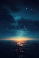 A dark ocean horizon picture