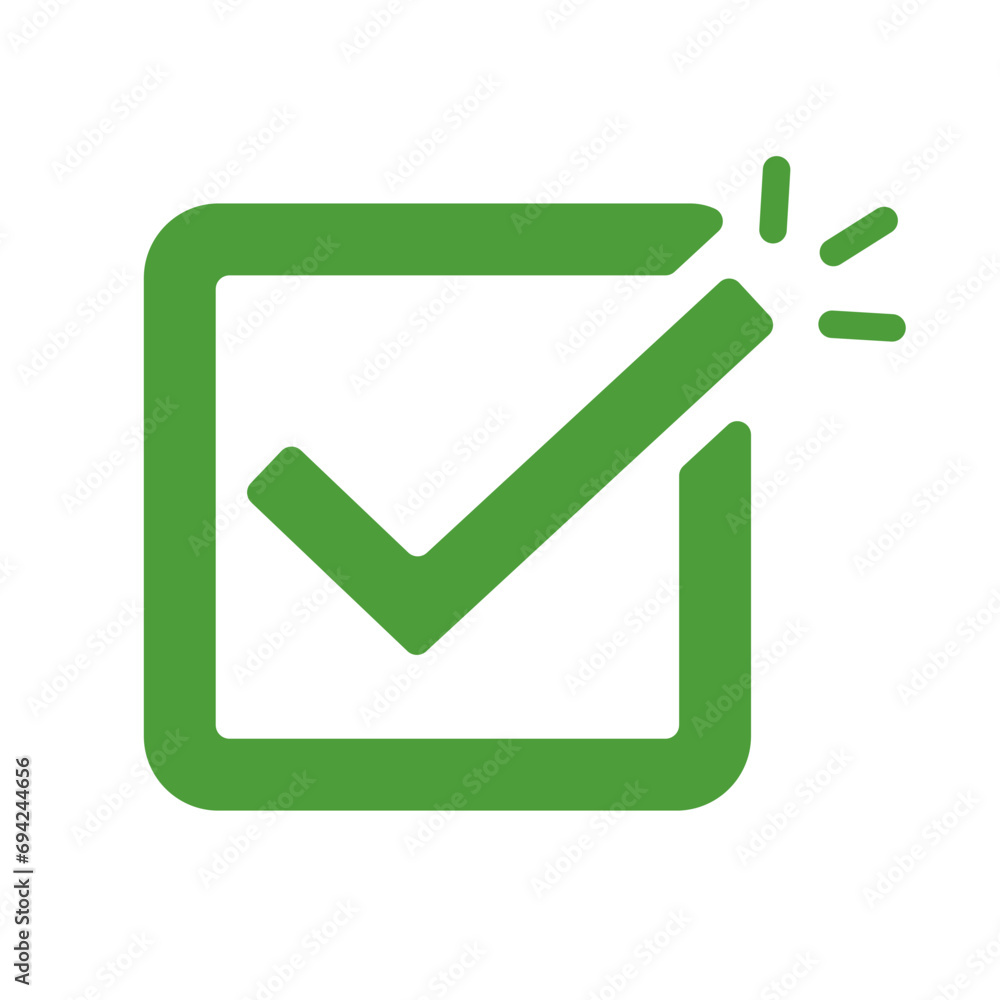 Poster simple emphasized check box icon. vector.