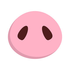 Flat design pig nose icon. Snout icon. Vector.