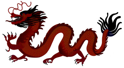 red dragon chinese illustration png clipart image with transparent background hand drawn design
