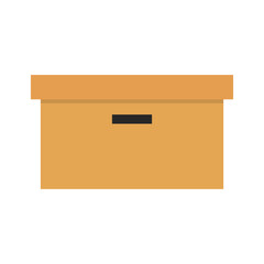 Cardboard box icon. Package. Vector.