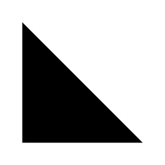 Triangle shape silhouette icon. Vector.