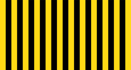 Yellow and black warning vertical striped background. Vector.