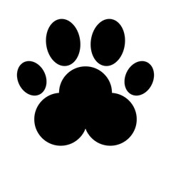 Cat footprint silhouette icon. Vector.