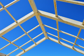 Metal structure on the background of the sky