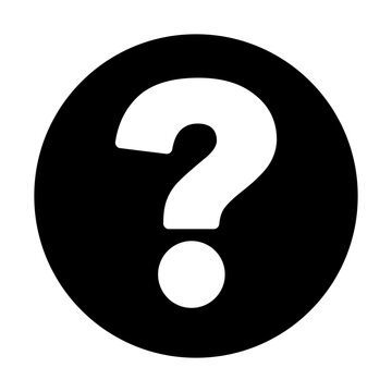 Round question mark icon. Help. Vector.