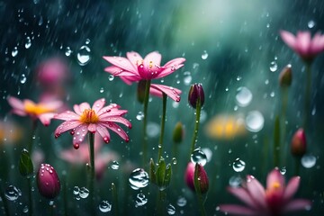 flowers in water