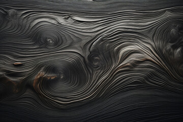 Abstract, monochrome depiction of the wood grain texture.