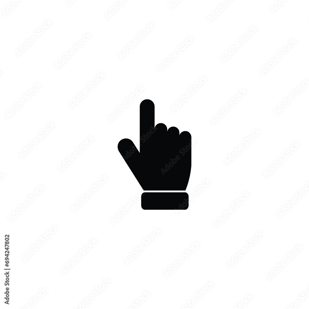 Poster hand cursor click icon vector for web site computer and mobile app