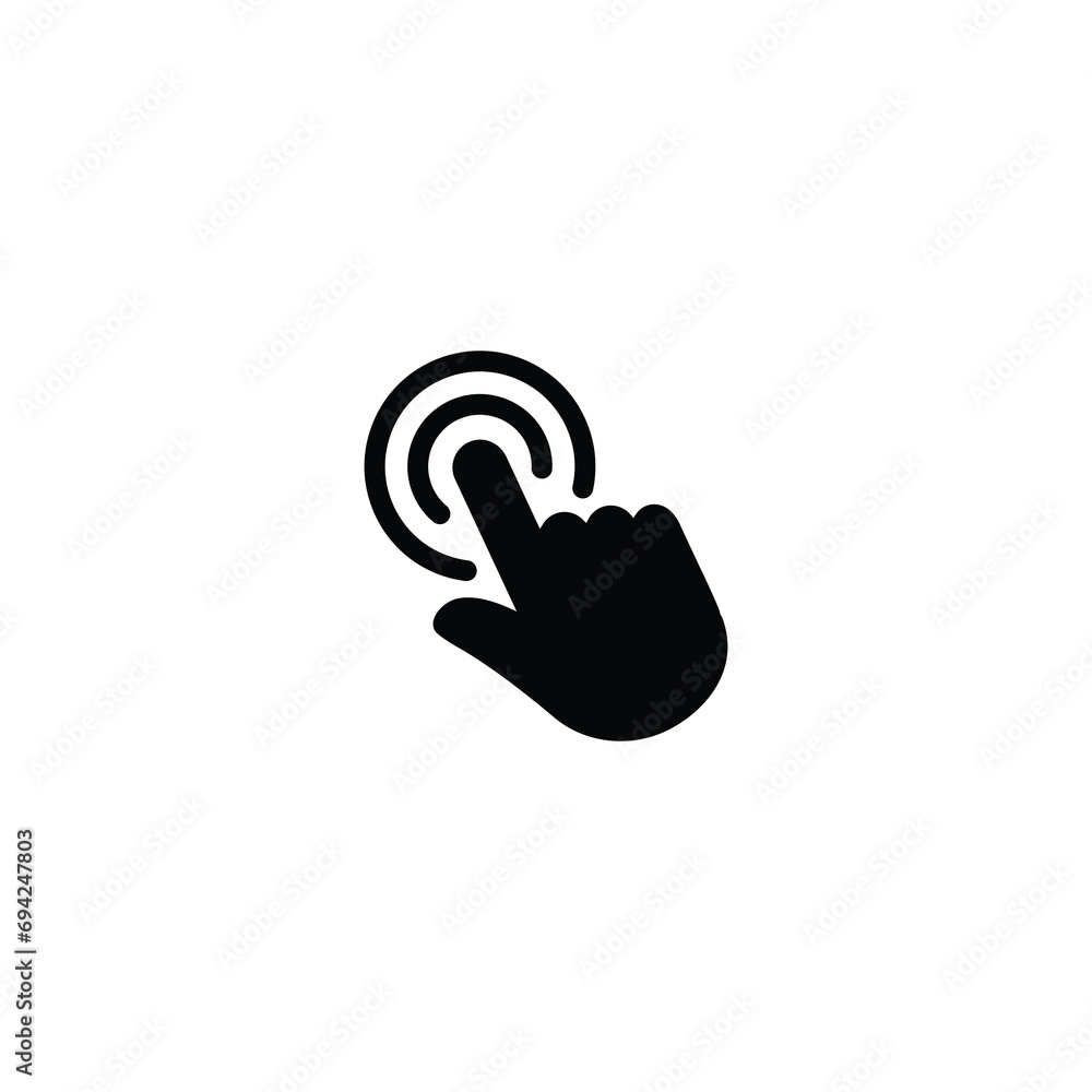 Poster hand cursor click icon vector for web site computer and mobile app