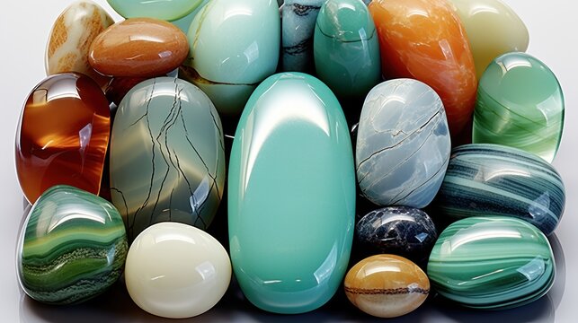 Coloured stones and stones UHD wallpaper