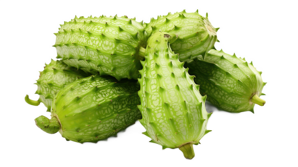 Fresh African Horned Cucumber Isolated On White Background