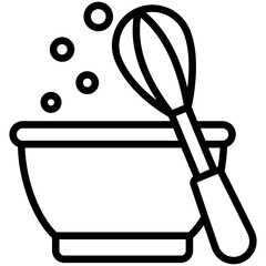 Hand Mixer black outline icons, related to home appliances. for web or app development. 