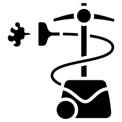 Garment Steamer glyph icons, related to home appliances. for web or app development. 