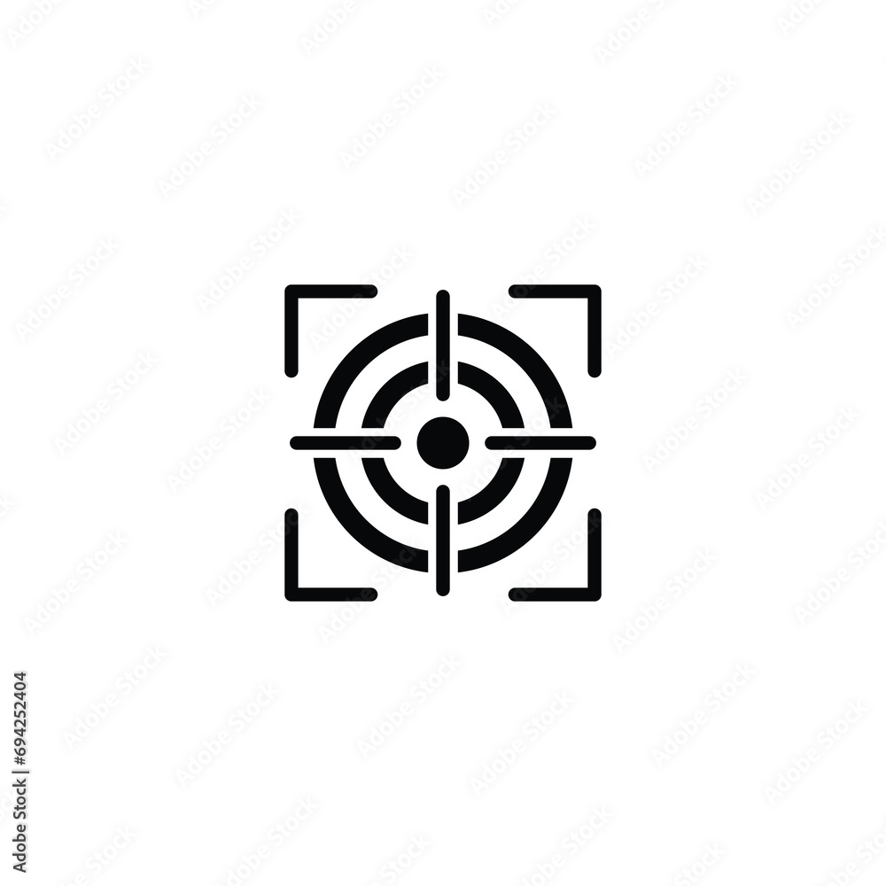 Poster target icon, target sign vector for web site computer and mobile app