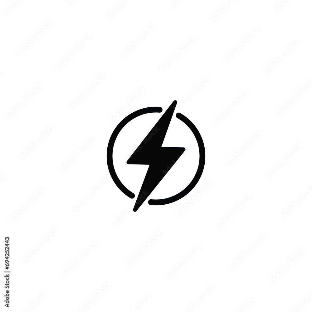 Poster lightning power icon, power sign vector for web site computer and mobile app