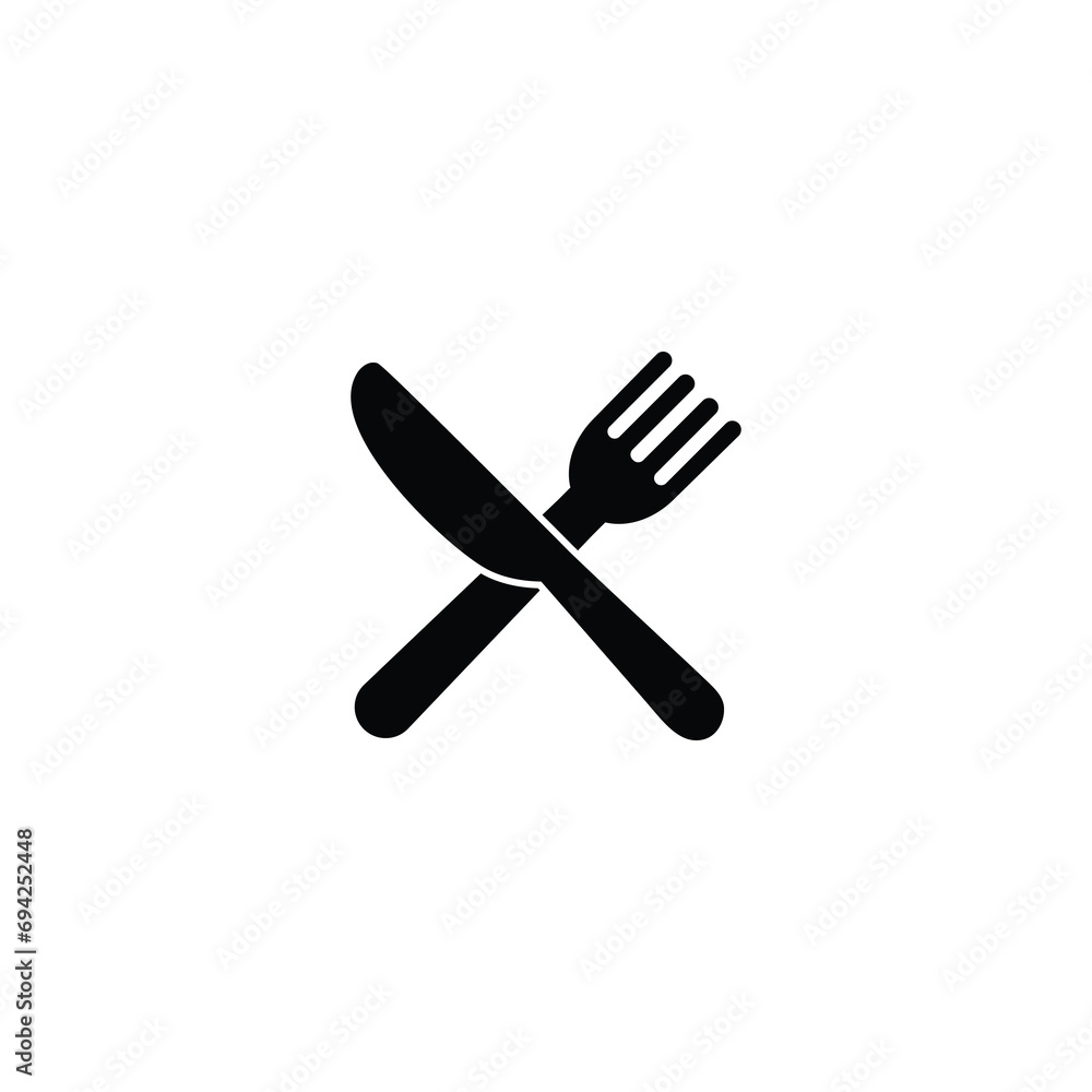 Poster Fork and knife icon vector  for web site Computer and mobile app