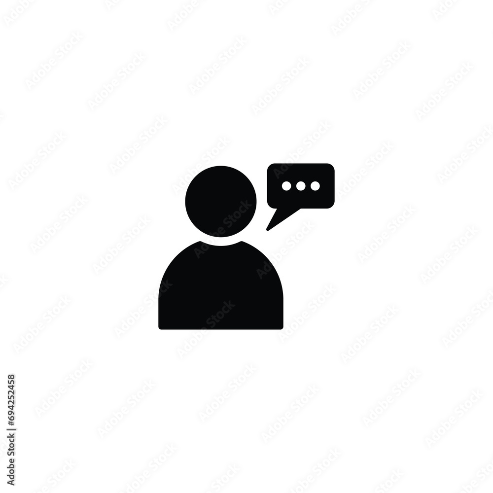 Poster speaking people icon, speaking sign vector for web site computer and mobile app