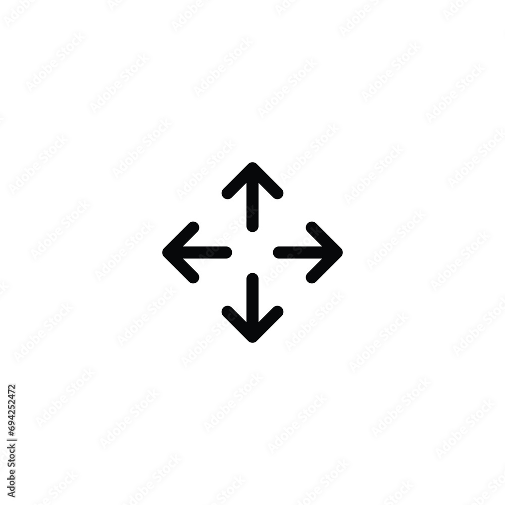 Poster move cursor icon, move cursor sign vector for web site computer and mobile app