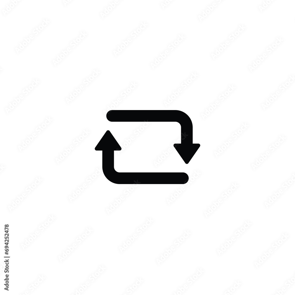 Poster rotate icon, rotation sign vector for web site computer and mobile app