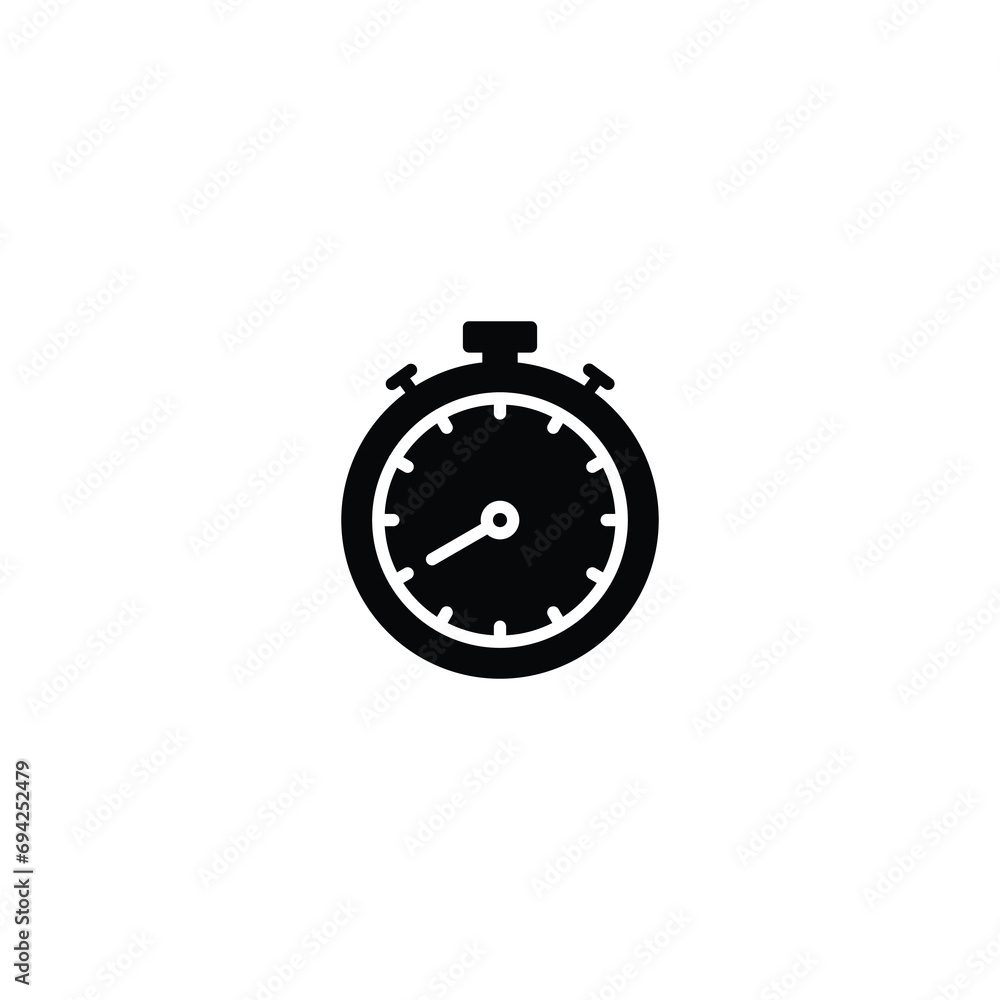 Poster time icon, stopwatch vector for web site computer and mobile app
