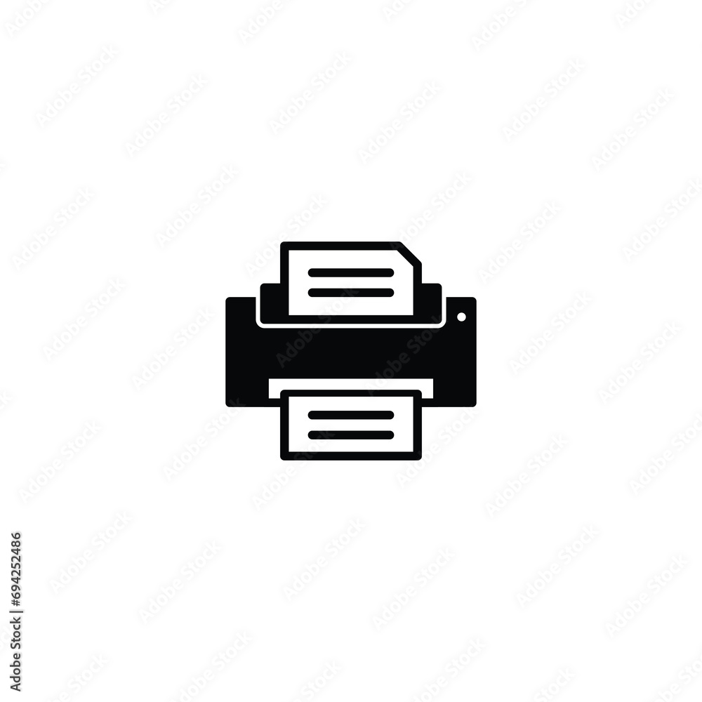 Poster print icon vector for web site computer and mobile app