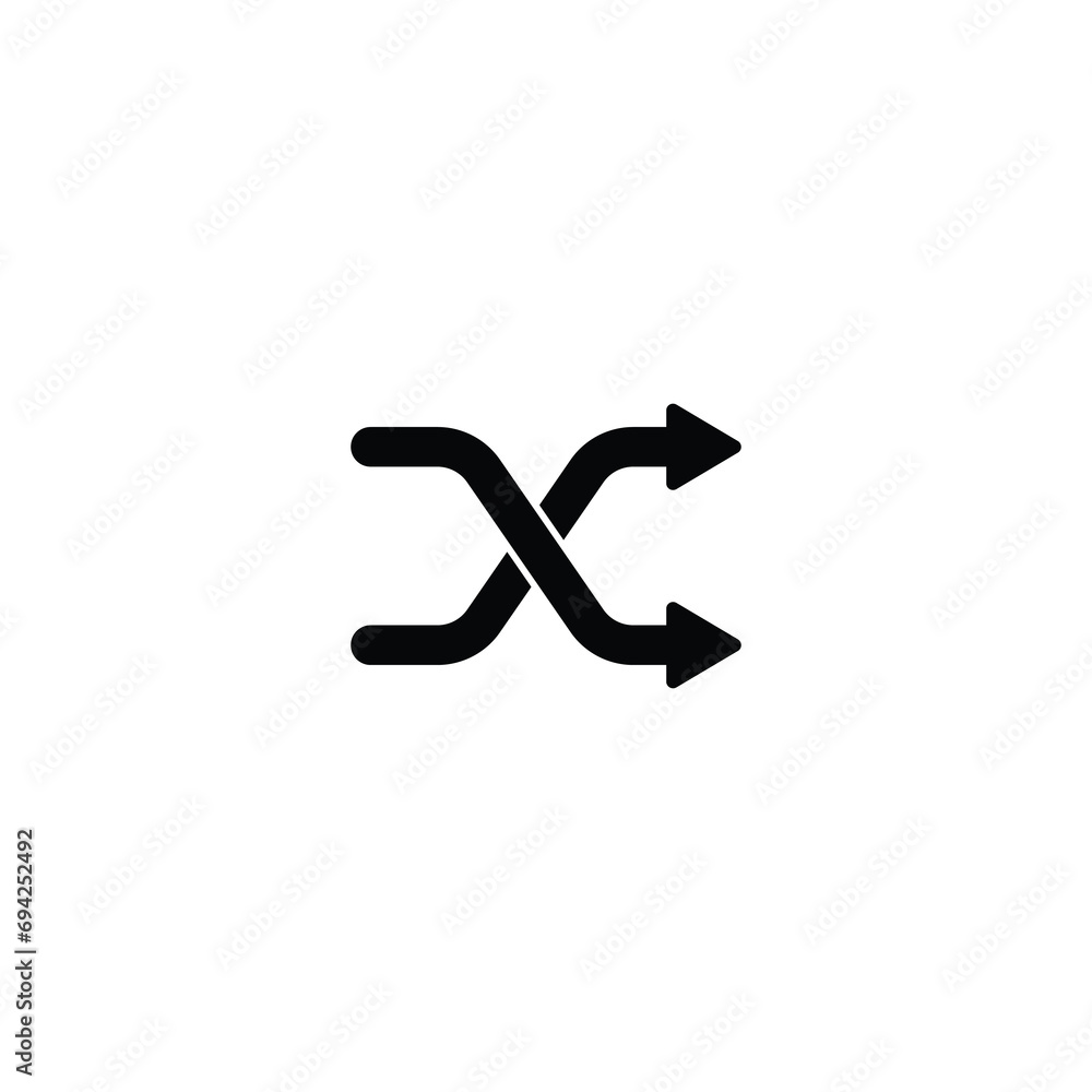 Poster Shuffle Icon, shuffle sign vector for web site Computer and mobile app