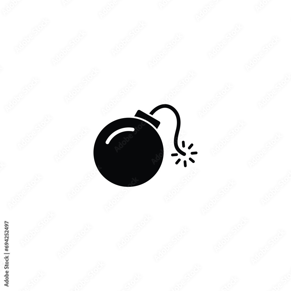 Poster bomb icon, bomb symbol vector for web site computer and mobile app