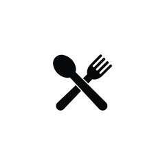 Spoon and fork , Restaurant sign vector for web site Computer and mobile app