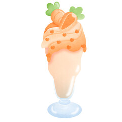 Carrot ice-cream
