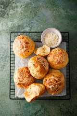 Homemade savory buns with cheese