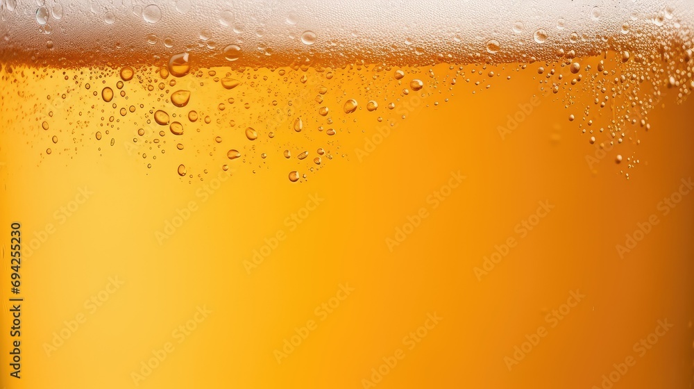 Poster glass of beer with bubbles