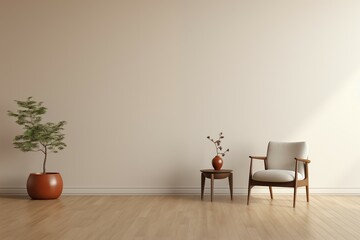 Empty Room with Table and Chair