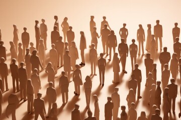 Naklejka premium Paper Cut, Successful Teamwork Concepts.