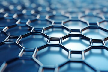Hexagonal material, nanotechnology concept.Hexagonal material, nanotechnology concept, business template