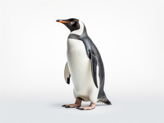 penguin on white