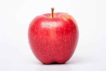 Red apple on white background