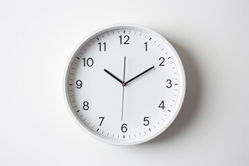 Minimal white wall clock