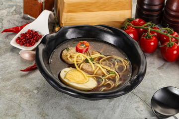 Japanese Miso soup with chicken