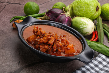 Indian cuisine - spicy chicken vindaloo