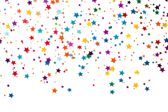 confetti on  transparent background