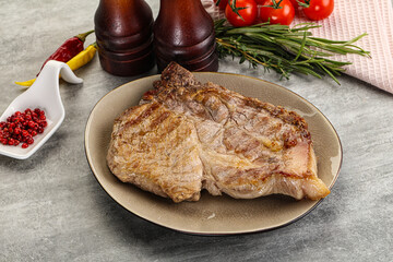Grilled pork neck juicy steack