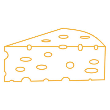 recommend clip art: Cartoon outlines piece cheese for mousetrap, cheese bait for mice