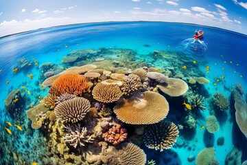 Explore the captivating marine haven of the Great Barrier Reef, where underwater photographers and...