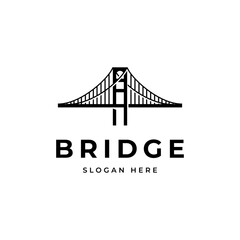 Bridge logo vector icon illustration